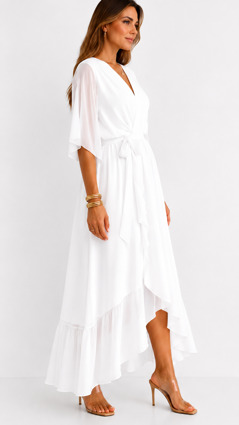 Isabelle™ | Elegant Chiffon Wrap Maxi Dress