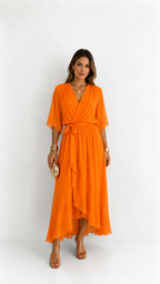 Isabelle™ | Elegant Chiffon Wrap Maxi Dress