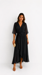 Isabelle™ | Elegant Chiffon Wrap Maxi Dress